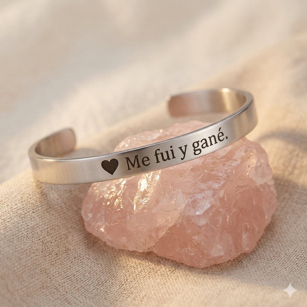 Brazalete de Acero Inoxidable "Me fui y gané" (Edición Especial)